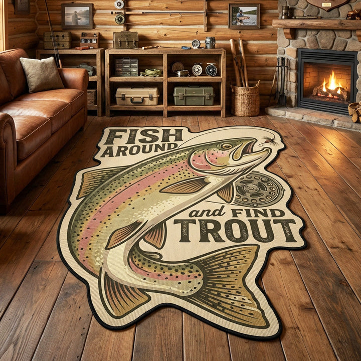 Trout Quest Custom Shape Area Rug NCU0TV1858