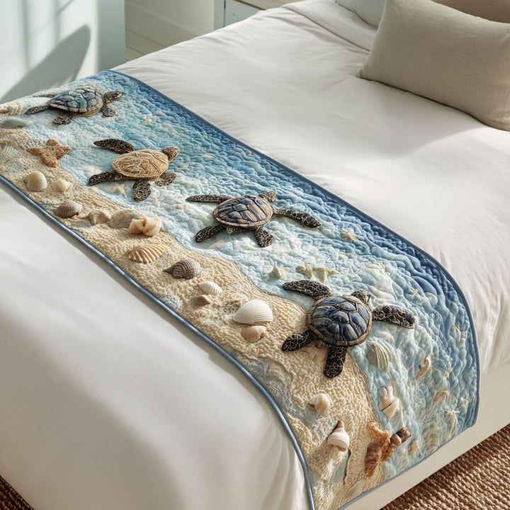 Turtle Haven Bay Quilted Bed Runner NCU0PT8097