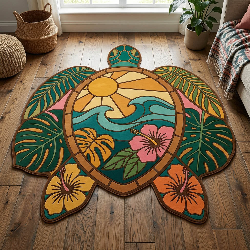 Turtle Reef Custom Shape Area Rug NCU0TD2633