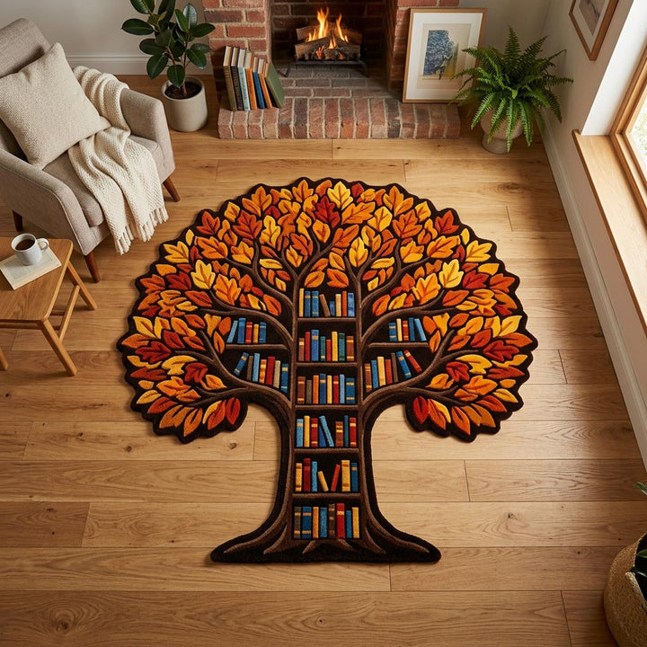 Vintage Library Custom Shape Area Rug NCU0TD2638
