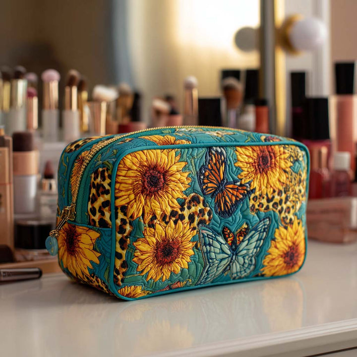 Vivienne - Quilted Toiletry Bag - Cheerful Petals