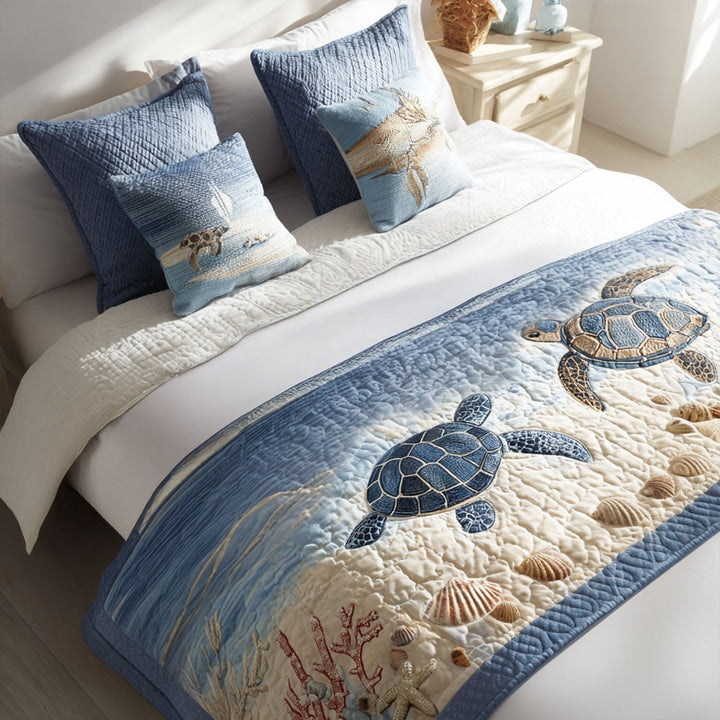 Turtle Quilted Bed Runner NCU0VT211