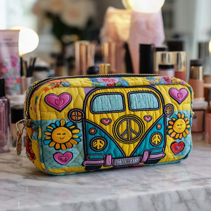 Zelda - Quilted Toiletry Bag - Sunshine