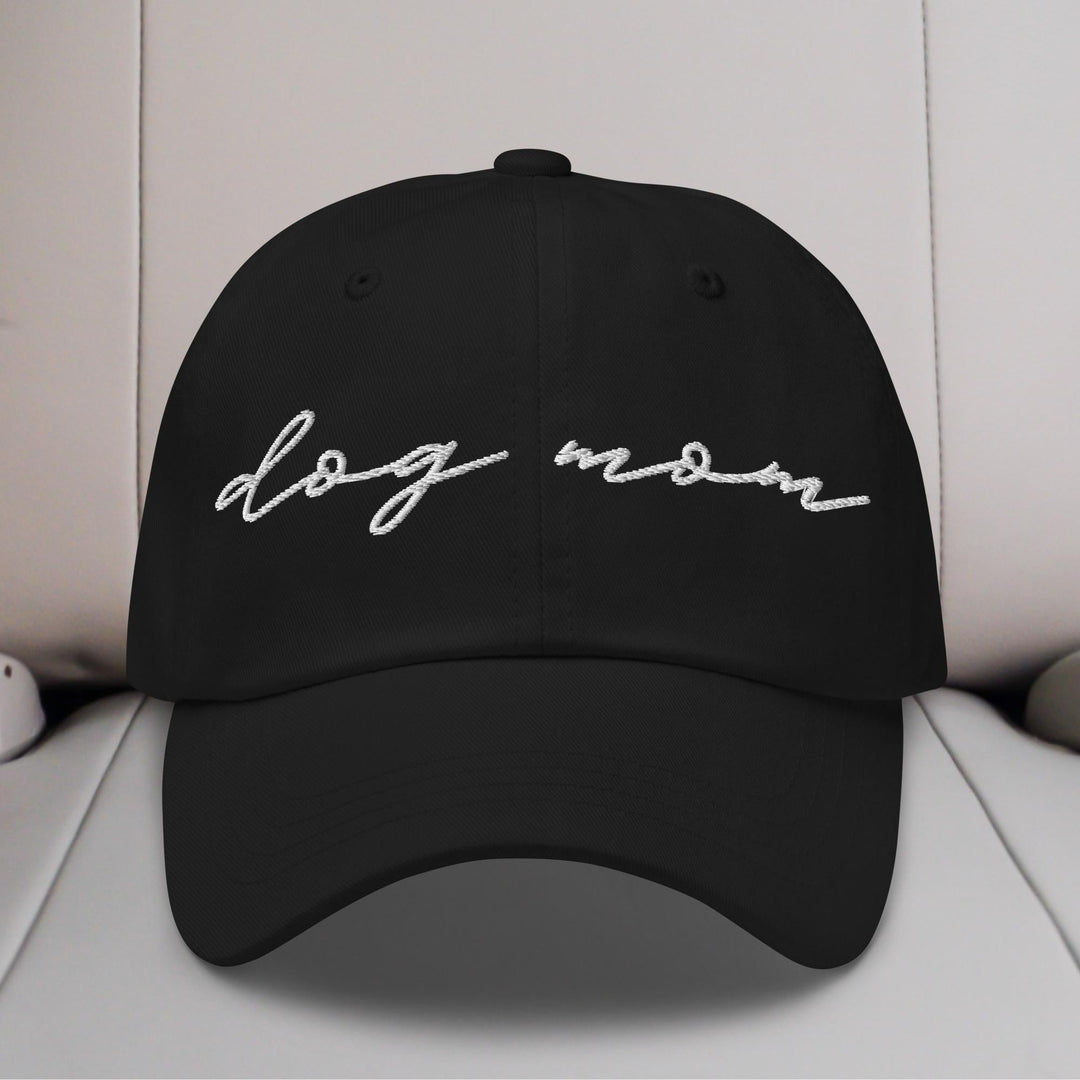 Dog Mom Script Embroidered Hat