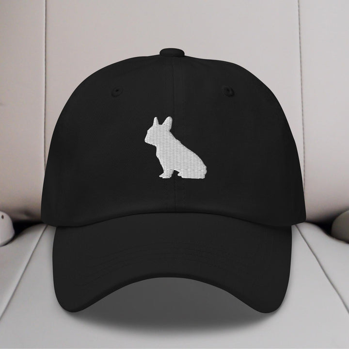 French Bulldog Sit Silhouette Embroidered Hat