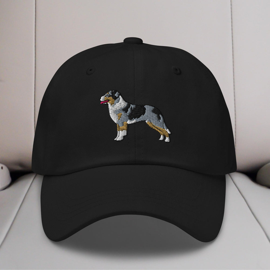 Australian Shepherd (Blue Merle - Tail) Embroidered Hat