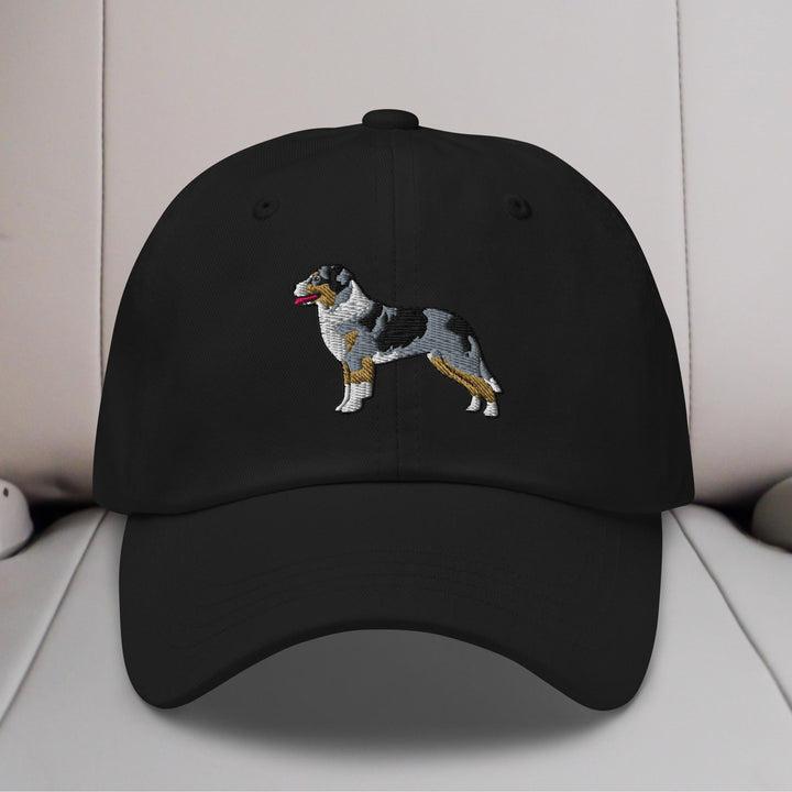 Australian Shepherd (Blue Merle - Tail) Embroidered Hat