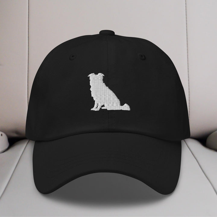 Border Collie Silhouette Embroidered Hat