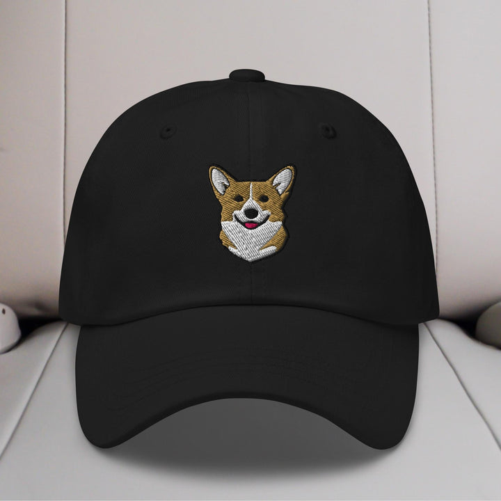 Corgi Head Embroidered Hat