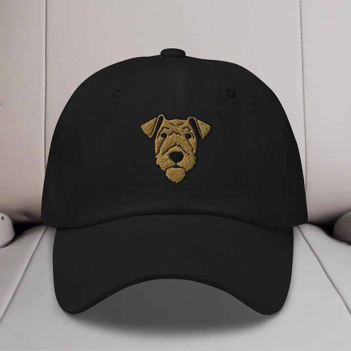 Airedale Terrier Head Embroidered Hat
