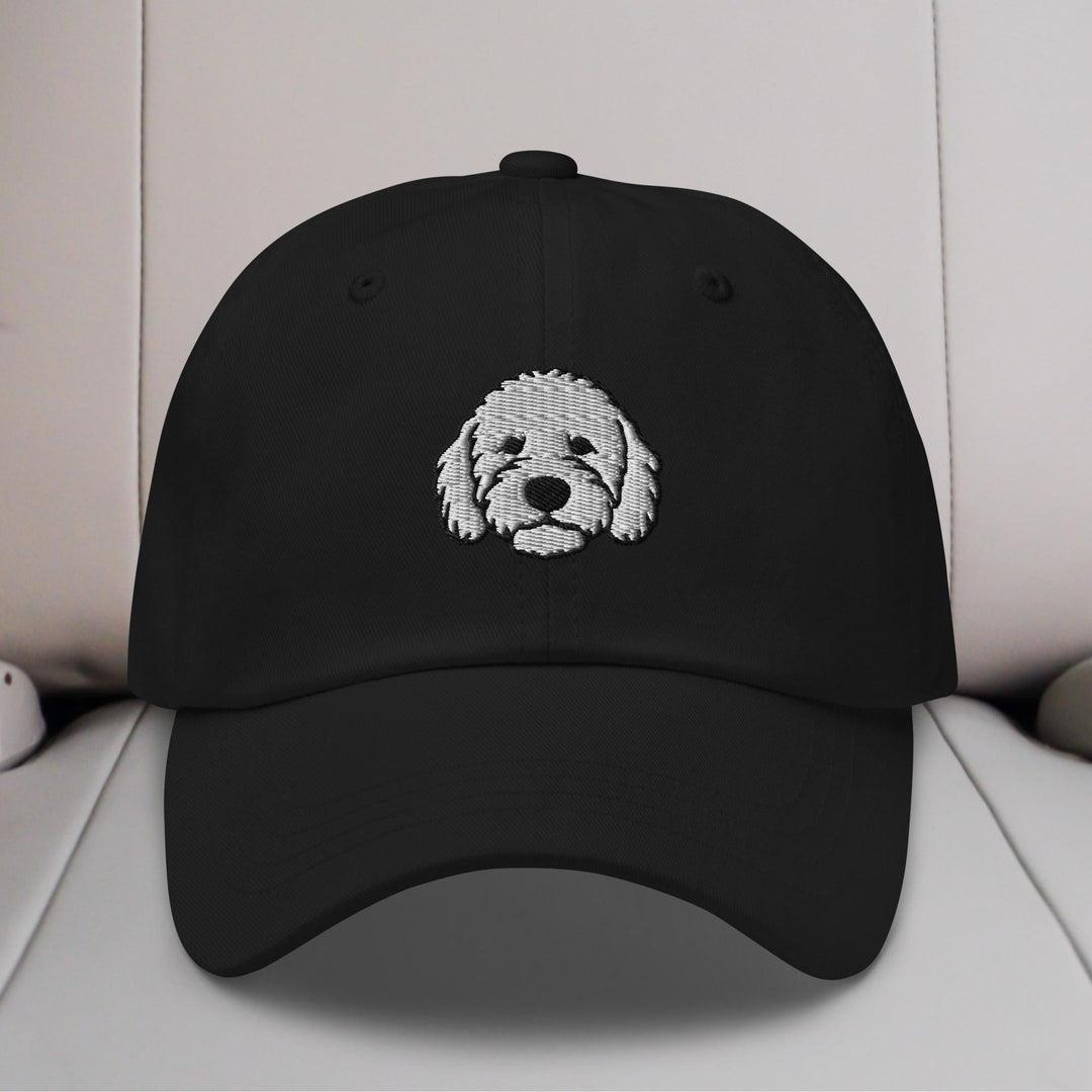 Goldendoodle Head (White) Embroidered Hat
