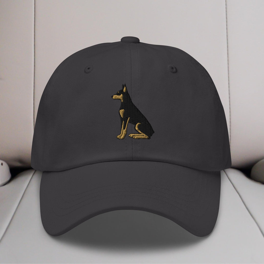 Doberman Sit Embroidered Hat