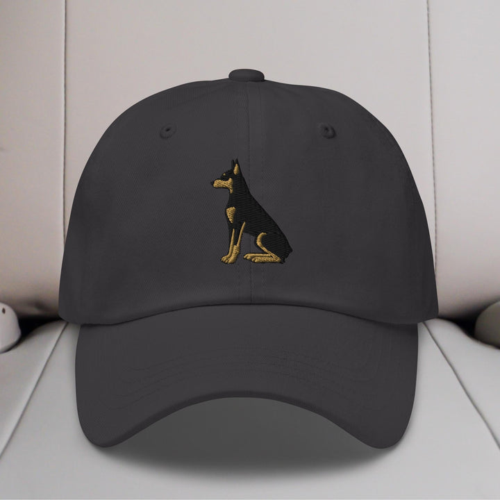 Doberman Sit Embroidered Hat