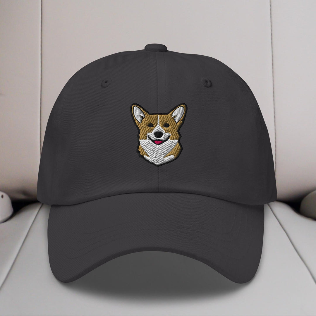 Corgi Head Embroidered Hat