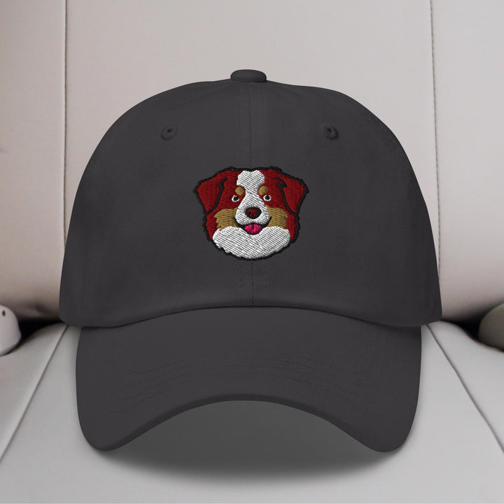 Australian Shepherd Head (Red) Embroidered Hat