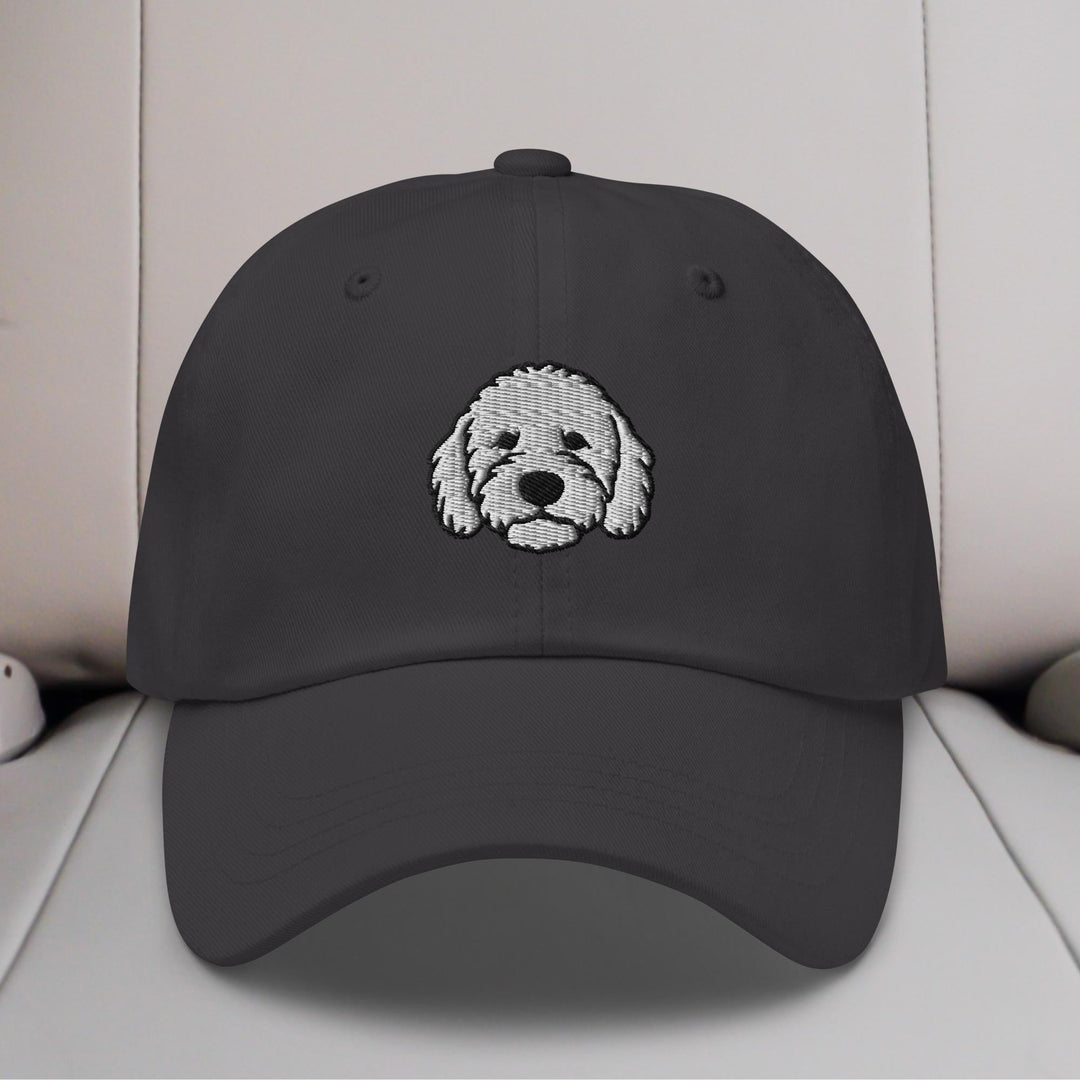 Goldendoodle Head (White) Embroidered Hat