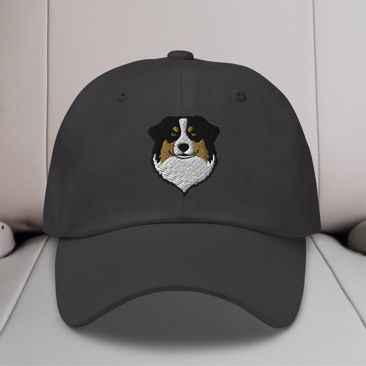 Australian Shepherd Head (Black) Embroidered Hat