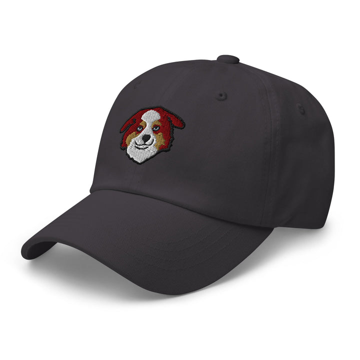 Mini American Shepherd/Mini Aussie Head (Red) Embroidered Hat