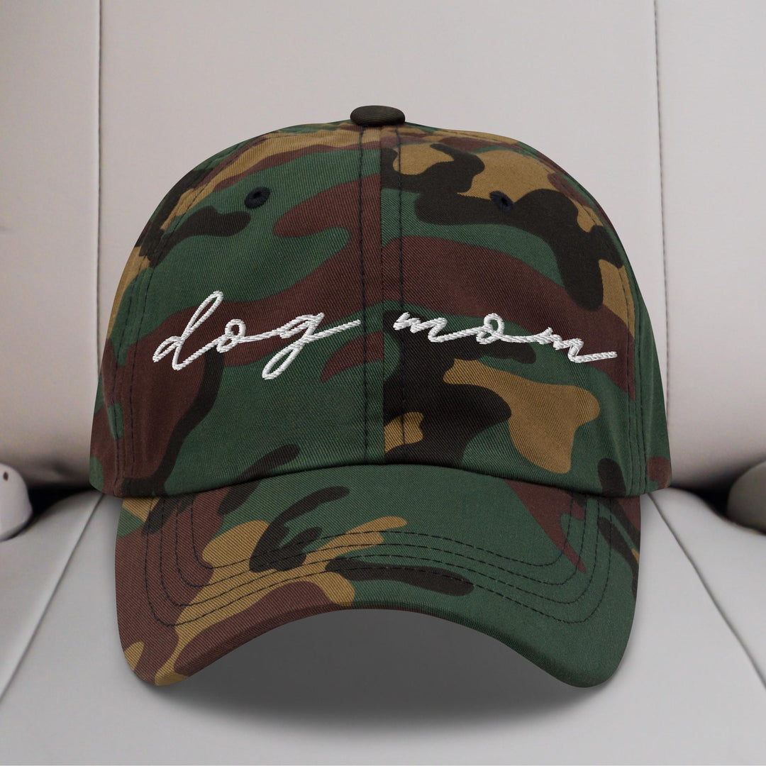 Dog Mom Script Embroidered Hat