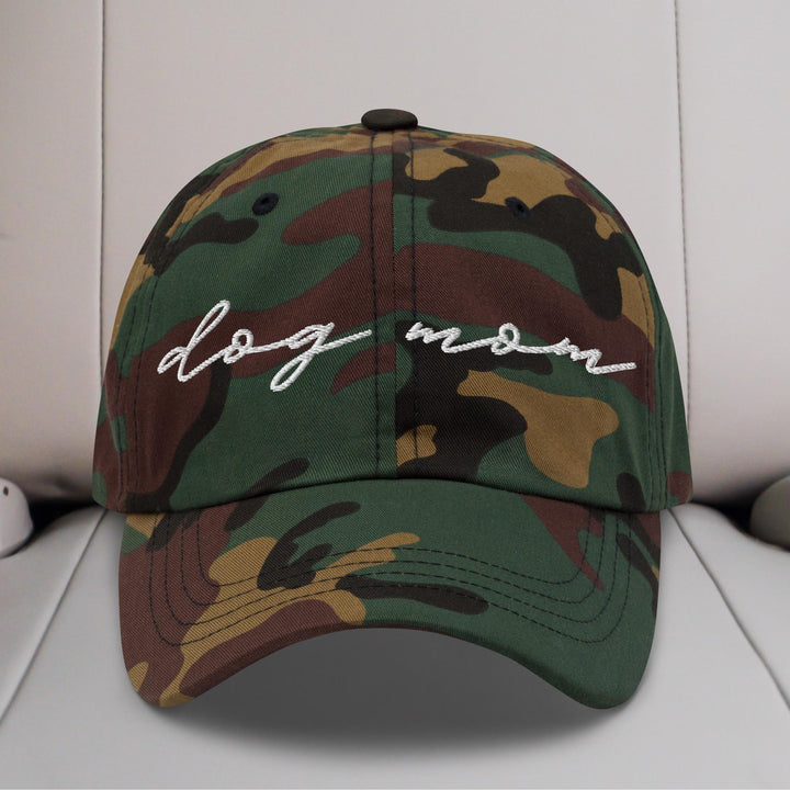 Dog Mom Script Embroidered Hat