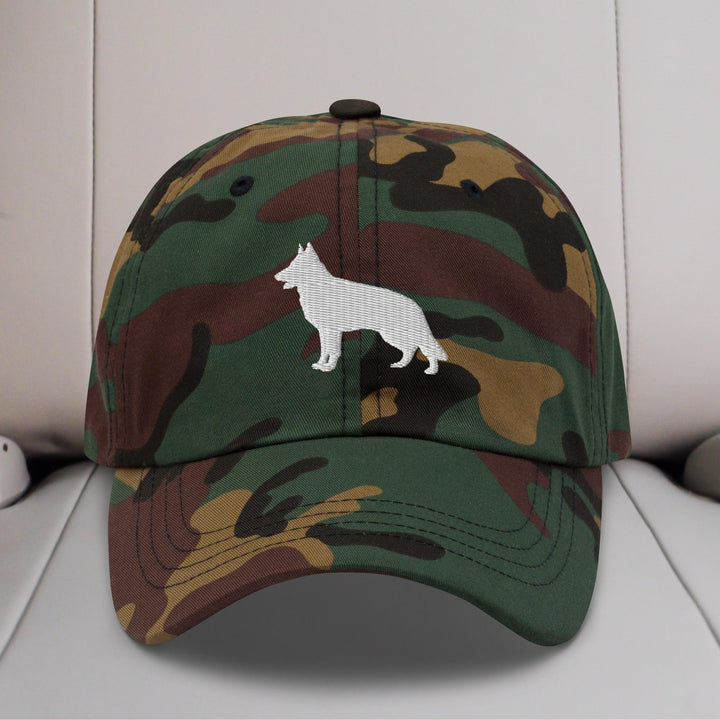 German Shepherd Silhouette Embroidered Hat
