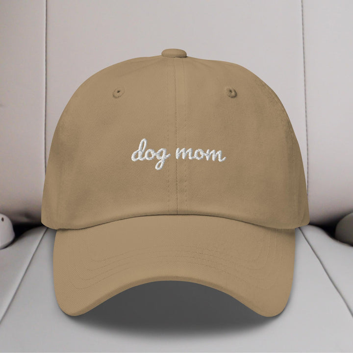 Dog Mom Cursive Embroidered Hat