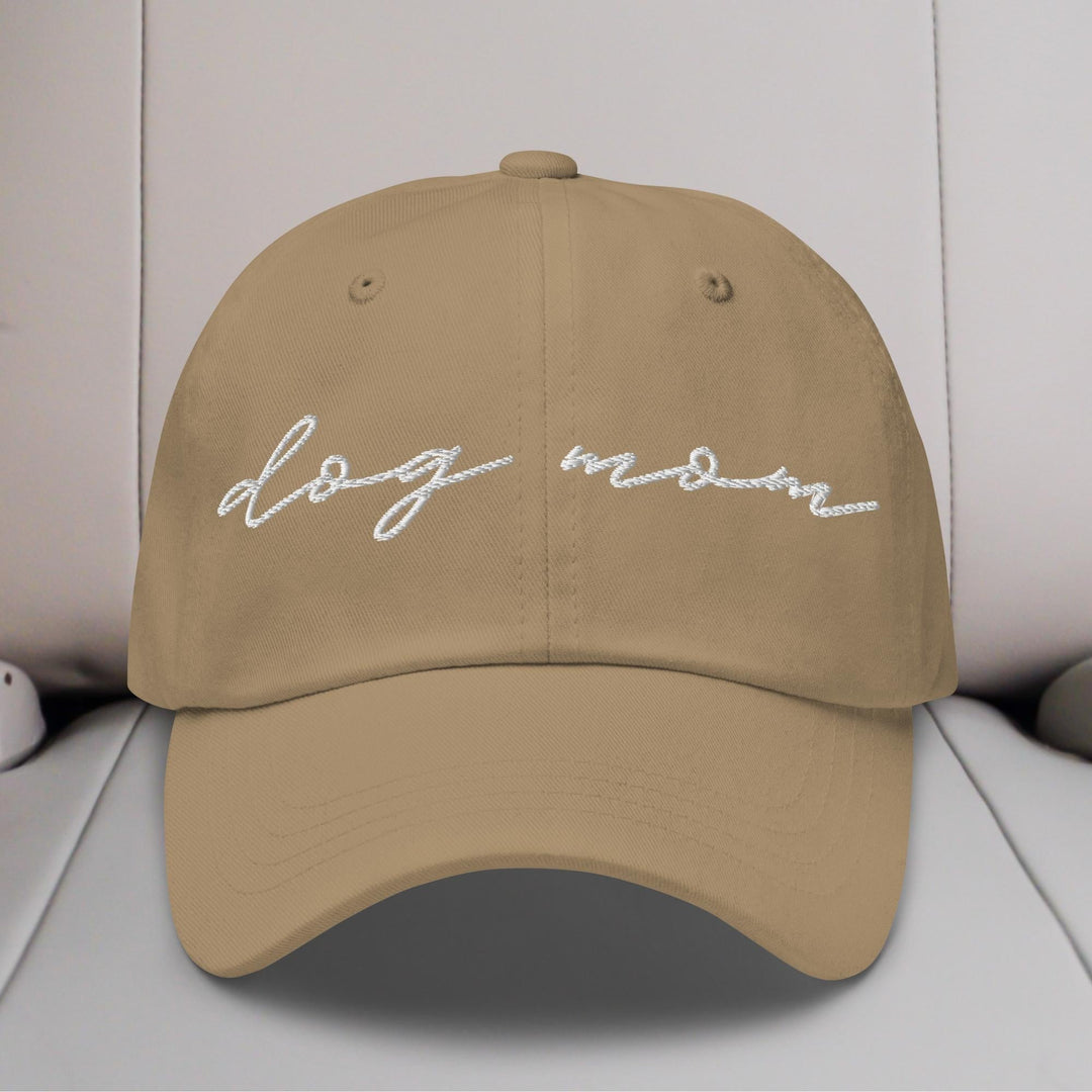 Dog Mom Script Embroidered Hat