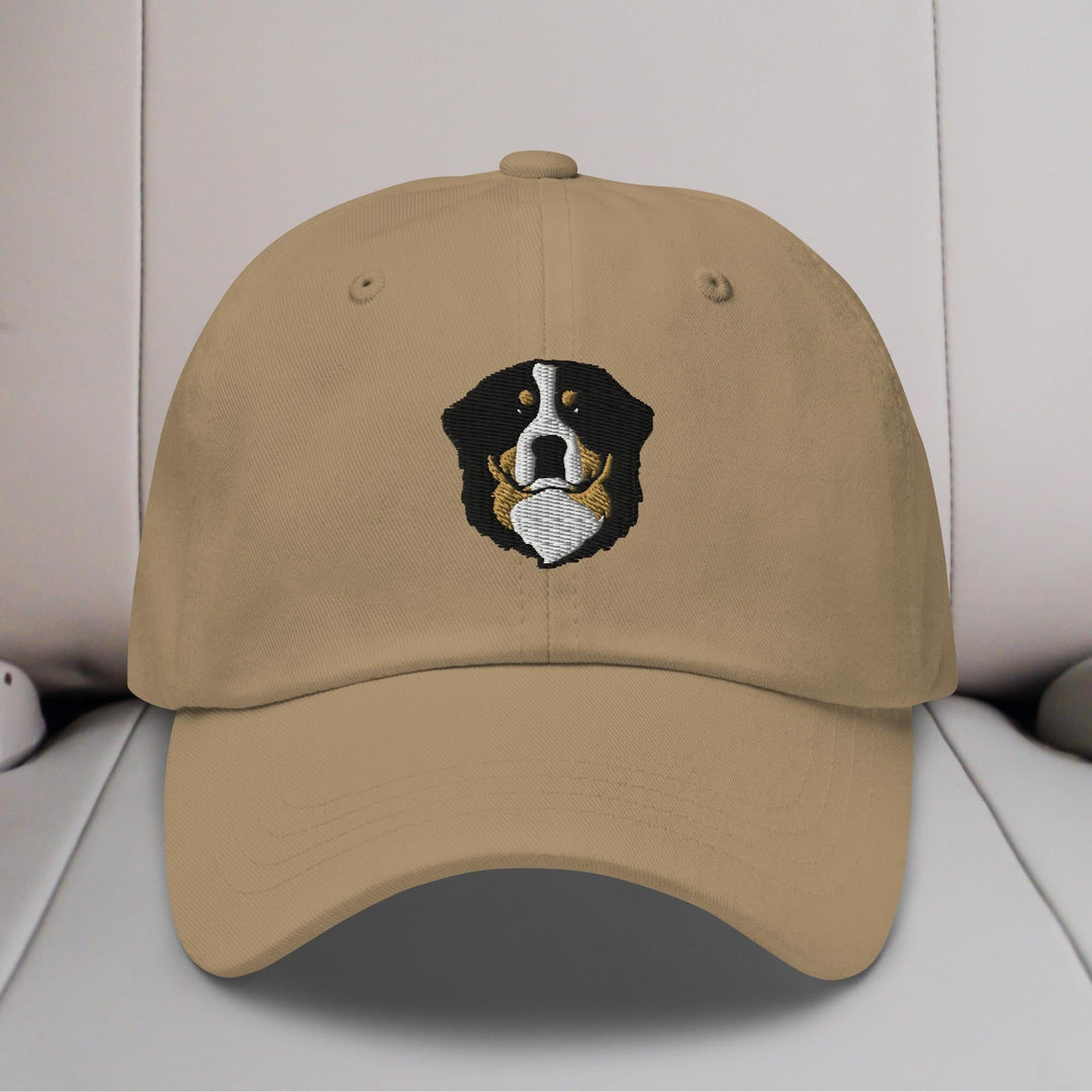 Bernese Mountain Dog Head Embroidered Hat