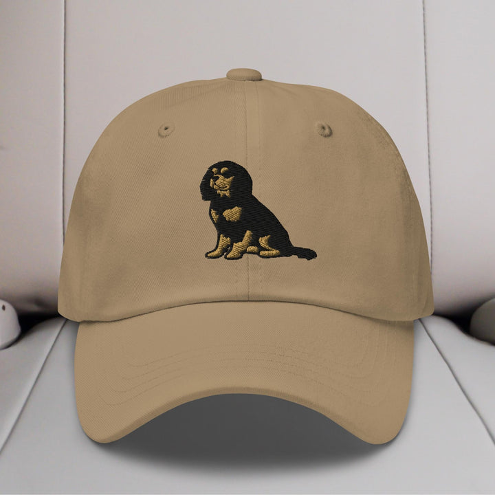 Cavalier King Charles Spaniel Sit (Black & Tan) Embroidered Hat