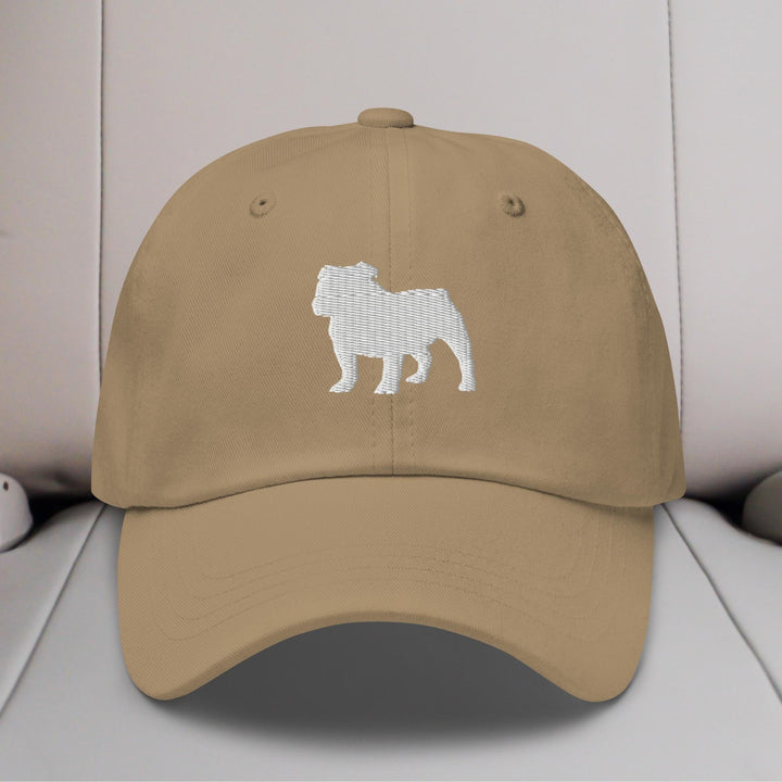 Bulldog Silhouette Embroidered Hat