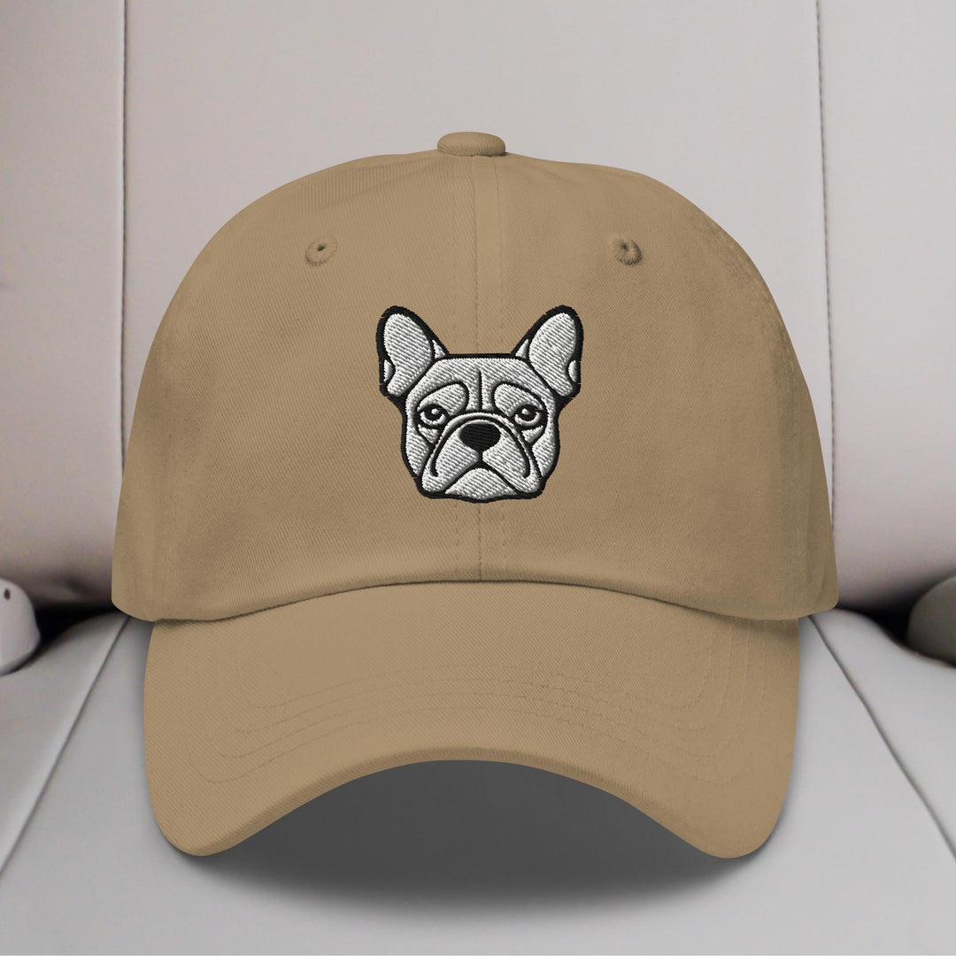 French Bulldog Head Embroidered Hat