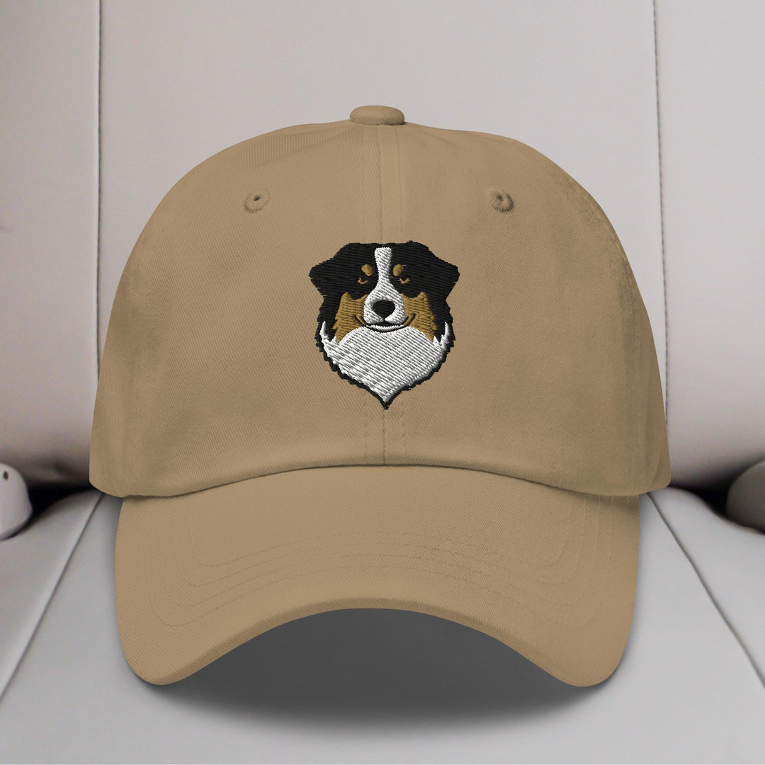 Australian Shepherd Head (Black) Embroidered Hat
