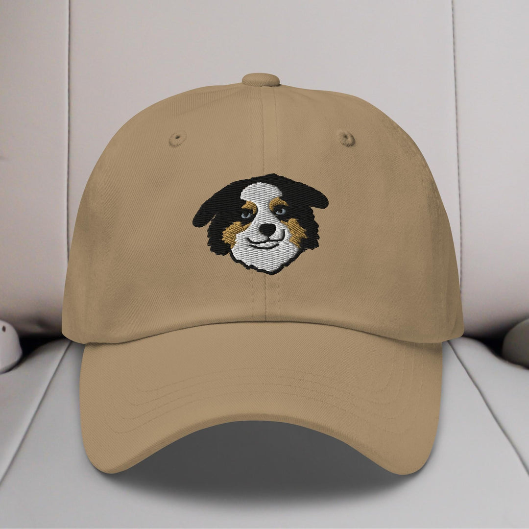Mini American Shepherd/Mini Aussie Head (Black) Embroidered Hat