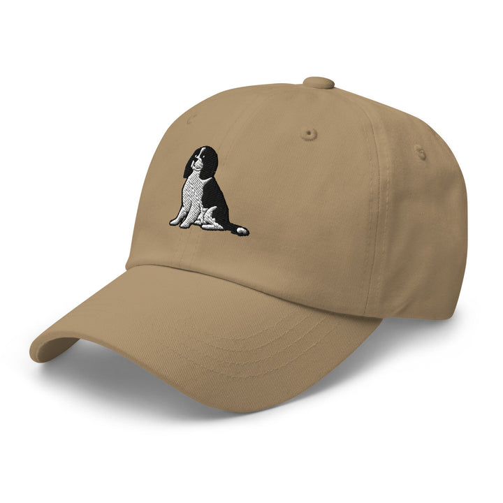 Cavalier King Charles Spaniel Sit (Black & White) Embroidered Hat