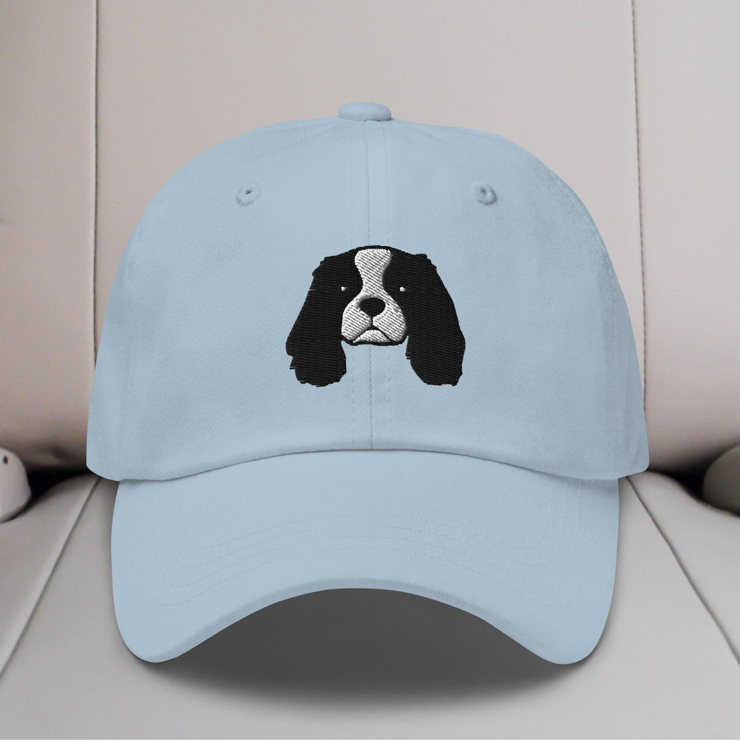 Cavalier King Charles Spaniel Head (Black & White) Embroidered Hat