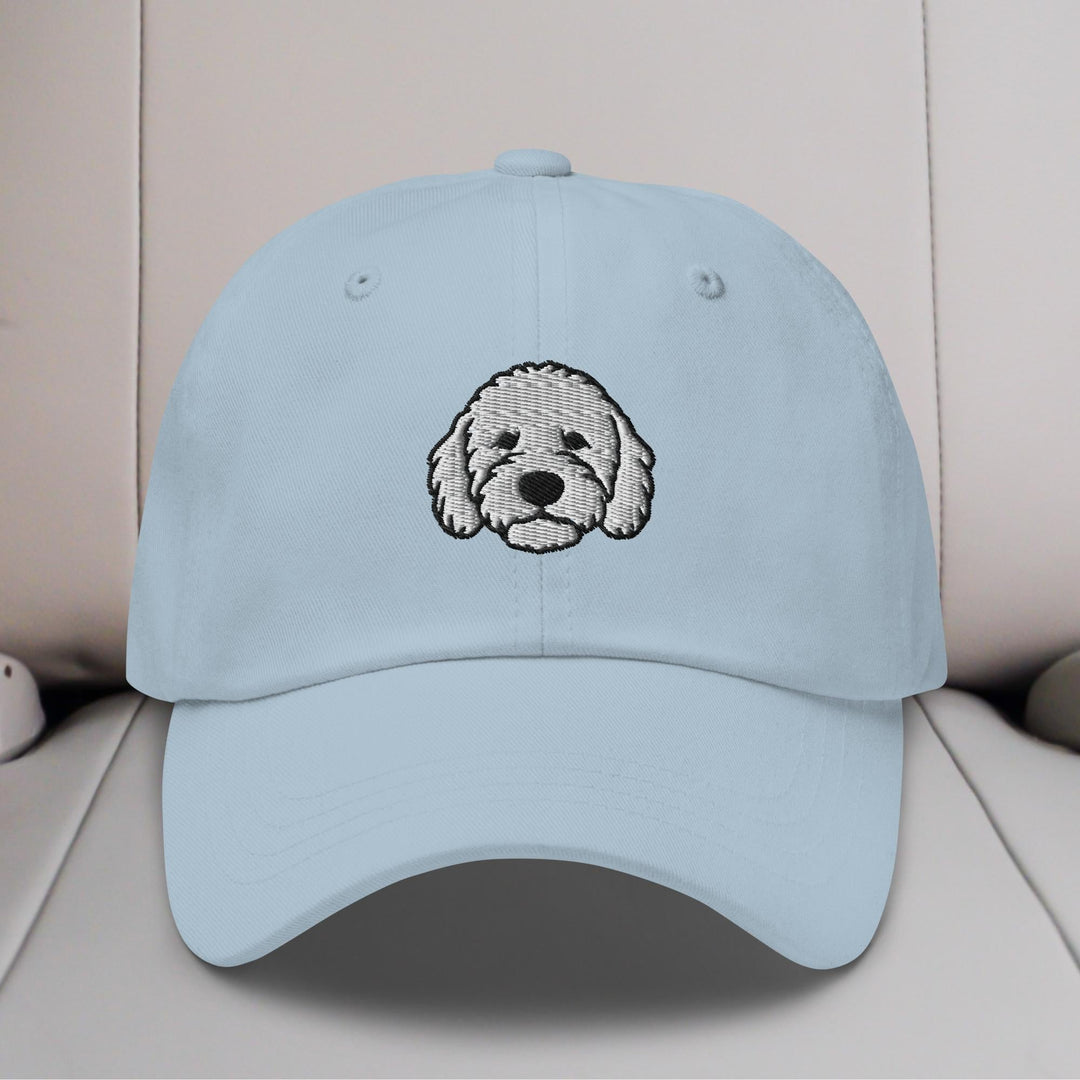 Goldendoodle Head (White) Embroidered Hat