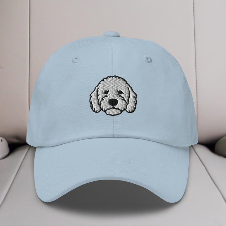 Goldendoodle Head (White) Embroidered Hat