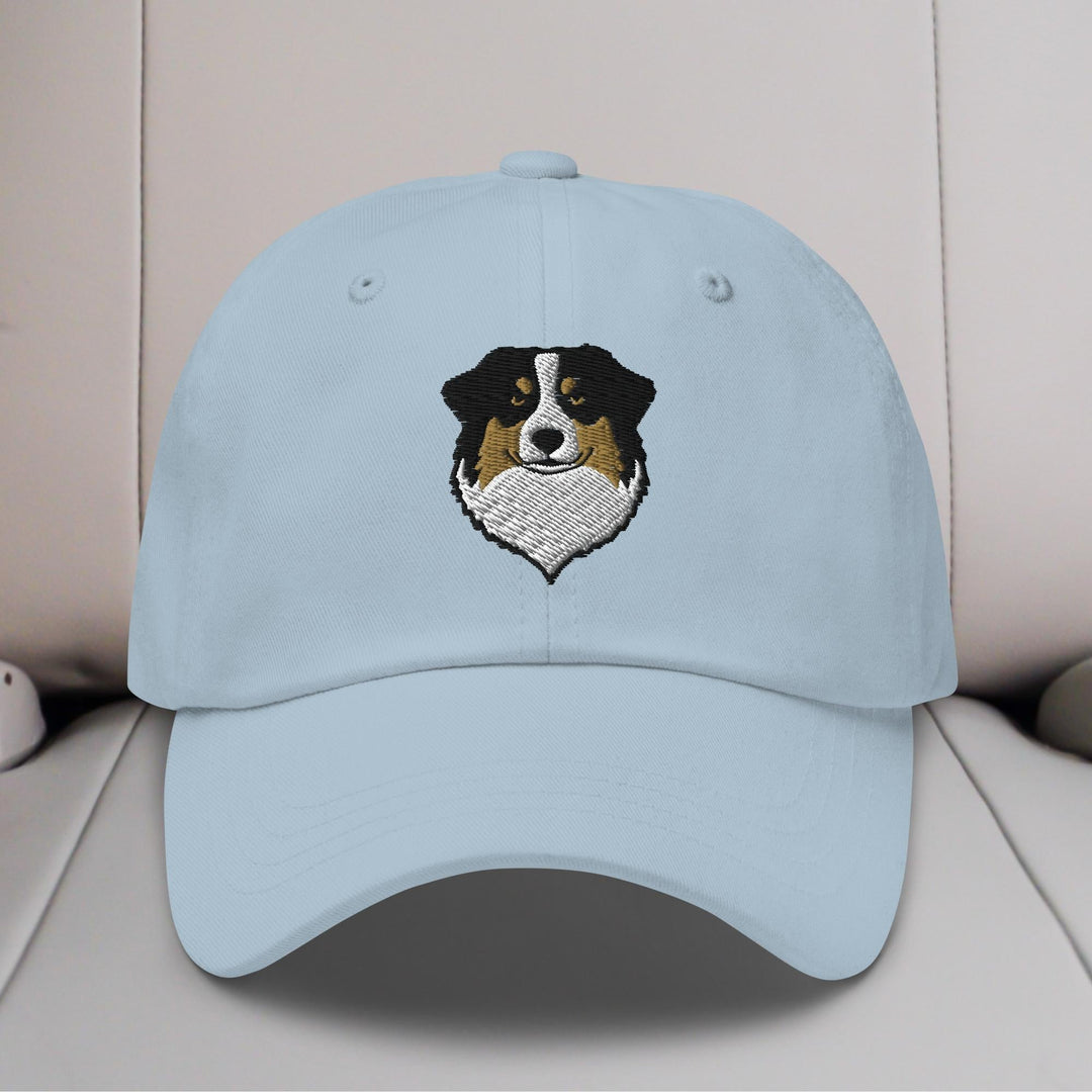 Australian Shepherd Head (Black) Embroidered Hat