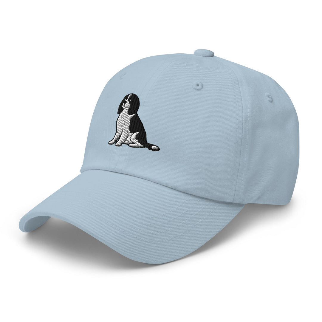 Cavalier King Charles Spaniel Sit (Black & White) Embroidered Hat