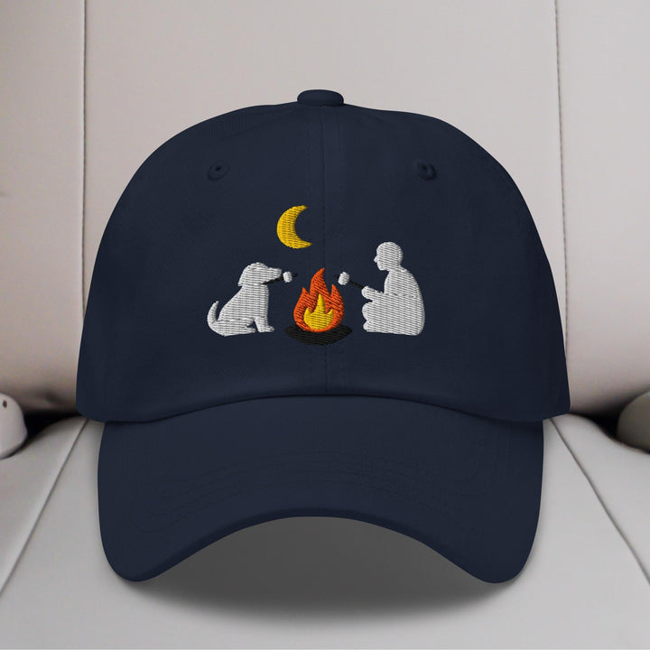 Camping Dog Embroidered Hat