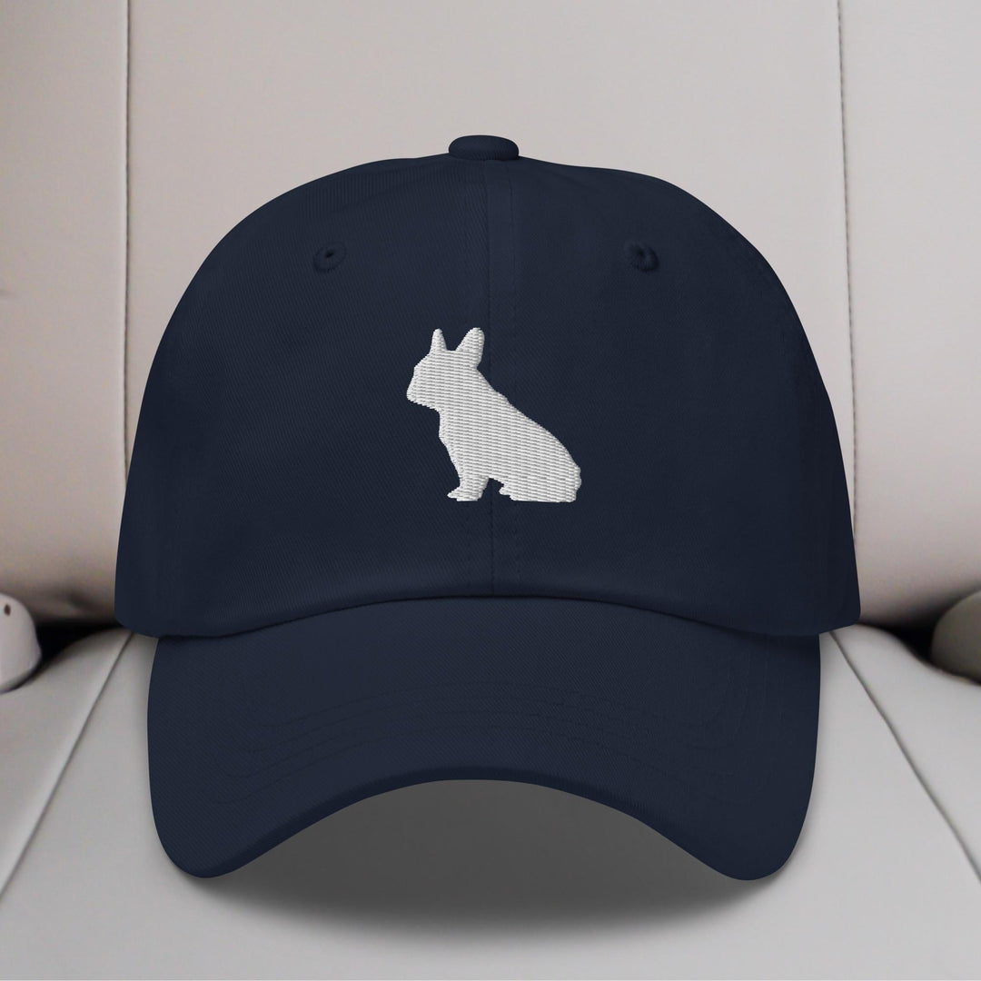 French Bulldog Sit Silhouette Embroidered Hat