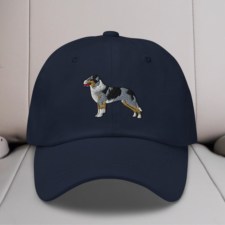 Australian Shepherd (Blue Merle - Tail) Embroidered Hat