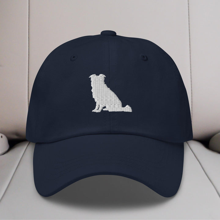 Border Collie Silhouette Embroidered Hat