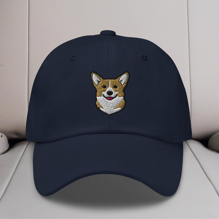Corgi Head Embroidered Hat