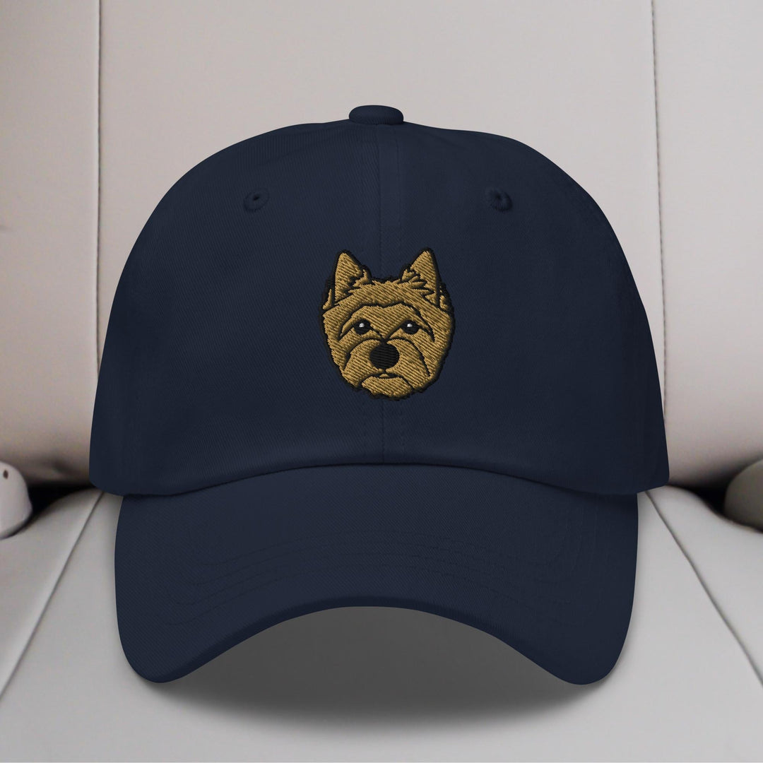 Cairn Terrier Head Embroidered Hat