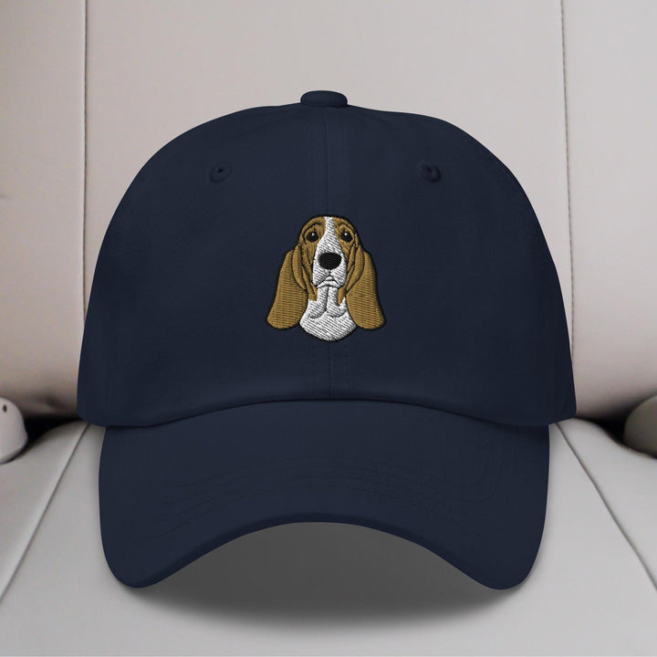 Basset Hound Head Embroidered Hat