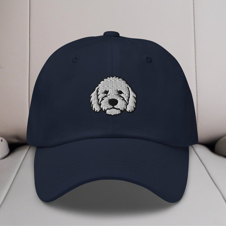 Goldendoodle Head (White) Embroidered Hat