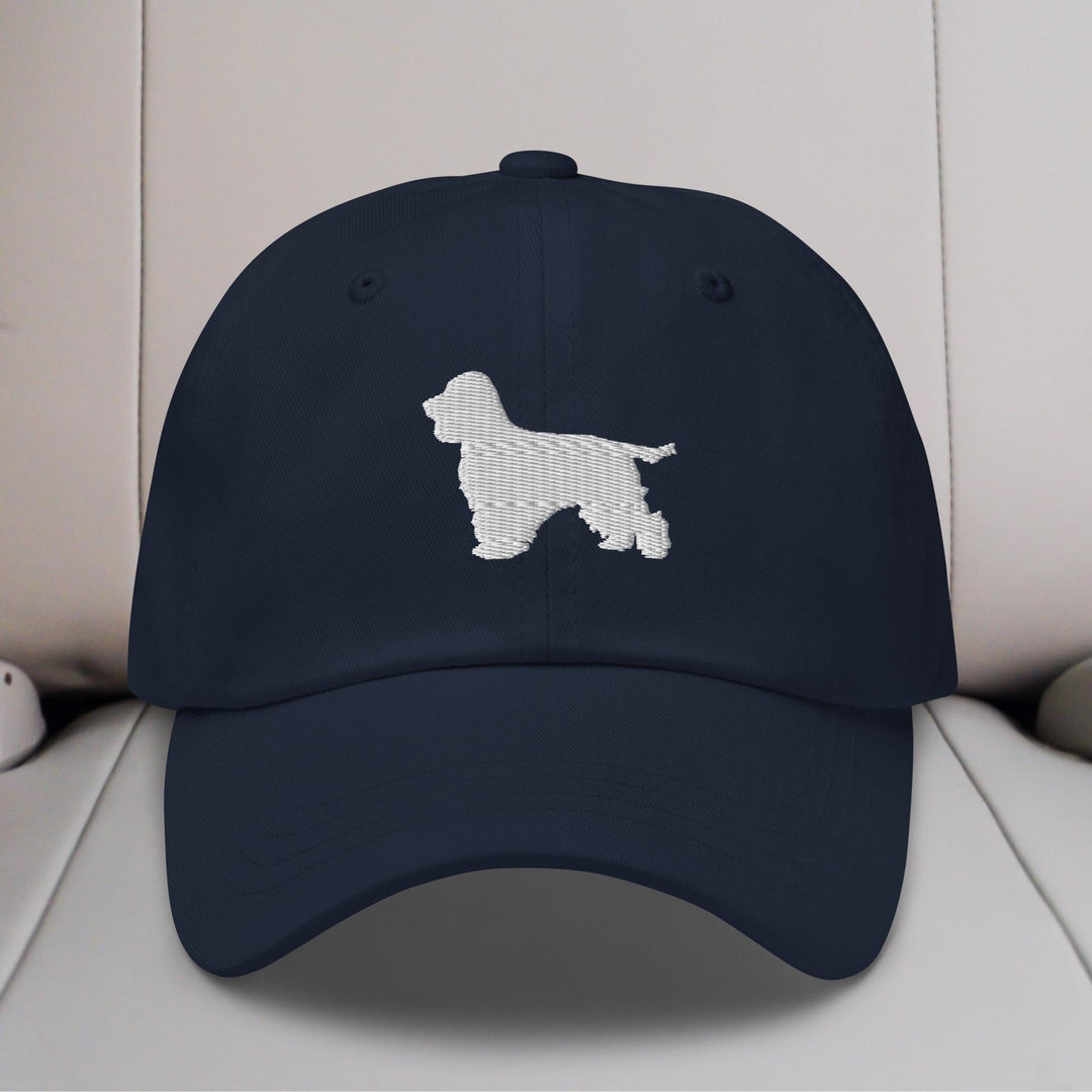 English Cocker Spaniel Silhouette Embroidered Hat