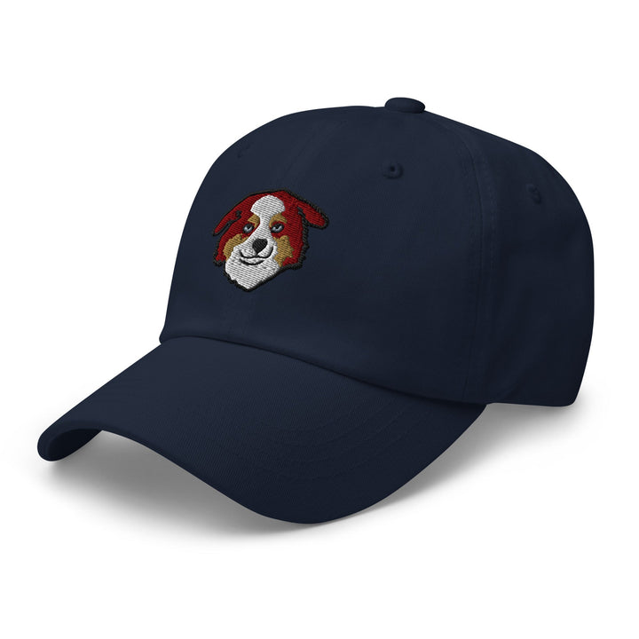Mini American Shepherd/Mini Aussie Head (Red) Embroidered Hat