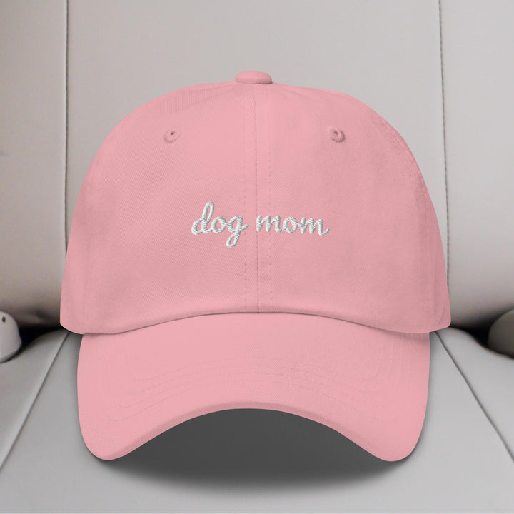 Dog Mom Cursive Embroidered Hat